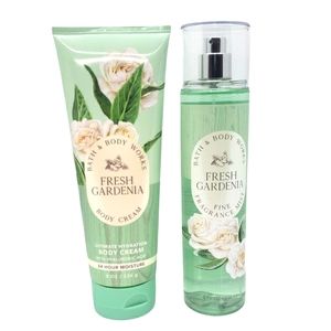 Bath and Body Works Fresh Gardenia Fragrance and Body Cream Set BBW